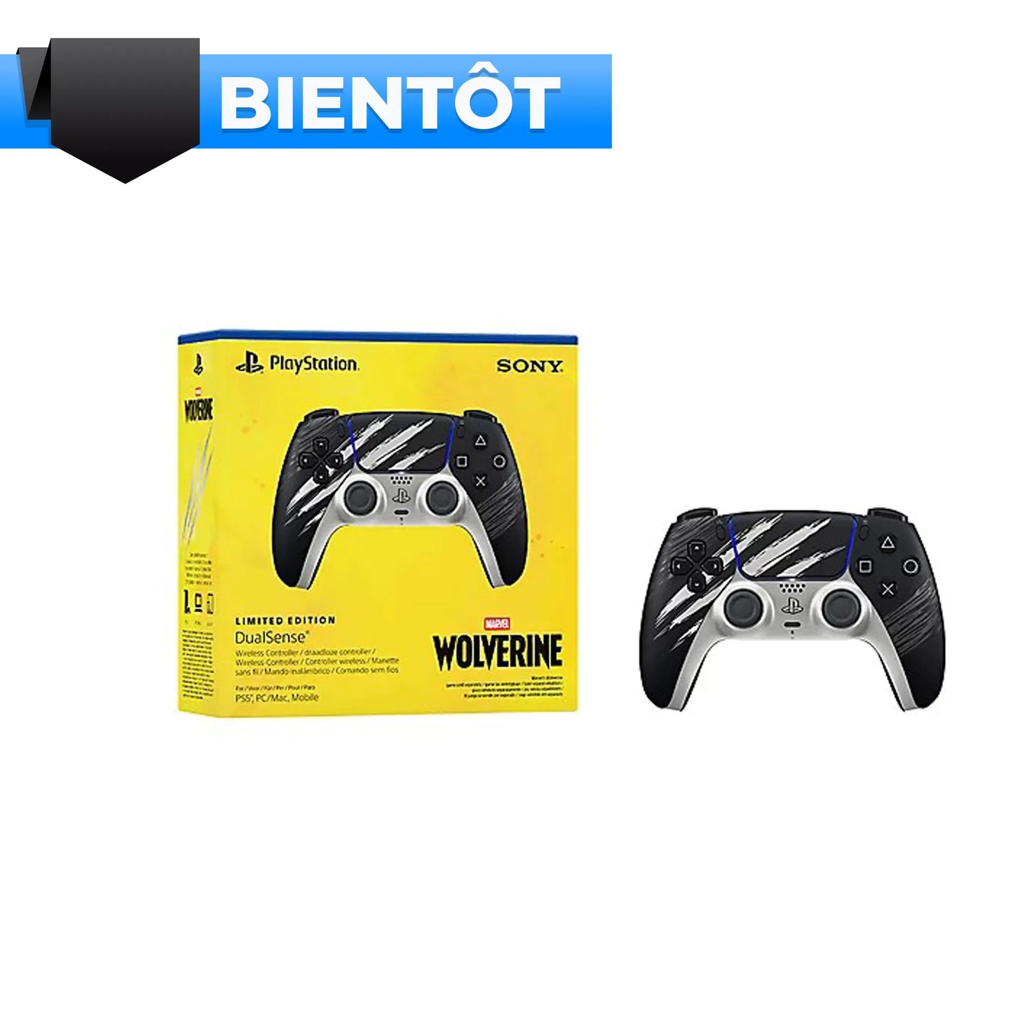 Manette sans fil - Édition limitée Marvel’s Wolverine Adamantium PS5