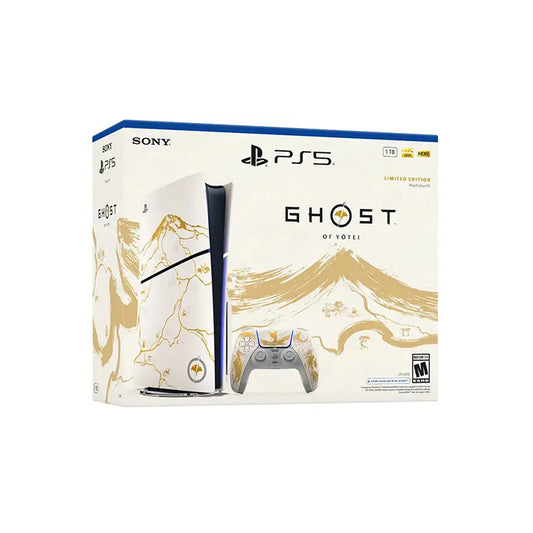 Pack Console Sony PS5 Slim Standard Gold - Edition limitée Ghost of Yōtei