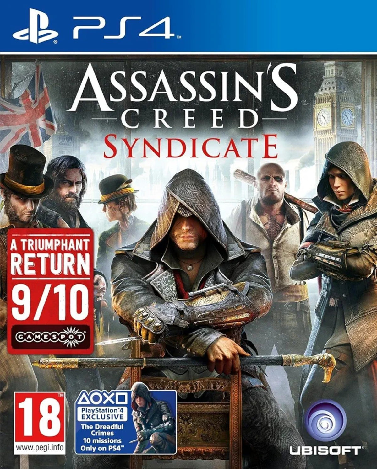 Assassin’s Creed Syndicate PS4 d’occasion – jaquette PEGI 18