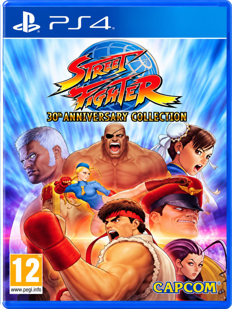 Street Fighter 30th Anniversary Collection PS4 — jaquette améliorée